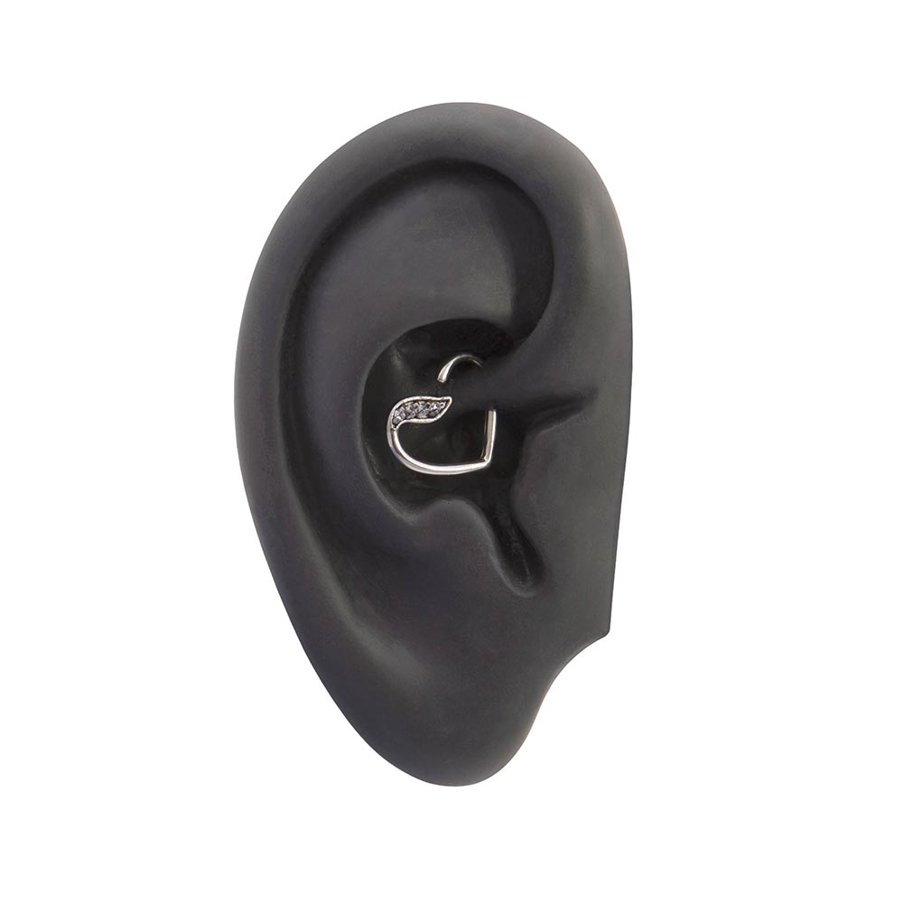 16g Crystal Leaf Bendable Heart  Ear Jewelry — Price Per 2