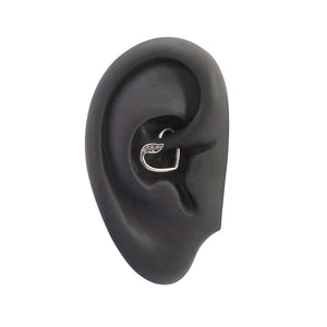 16g Crystal Leaf Bendable Heart  Ear Jewelry — Price Per 2