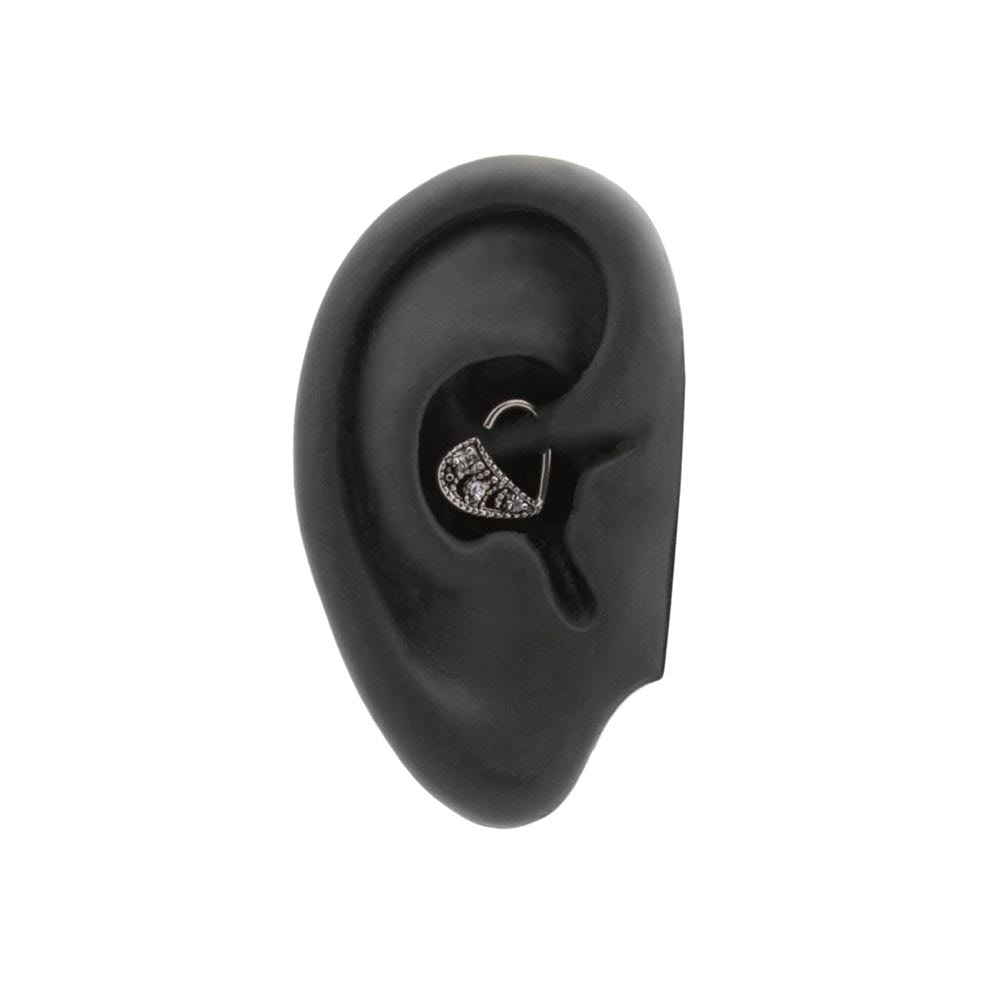 16g Crystal Beaded Rows Bendable Heart Ear Jewelry — Price Per 2