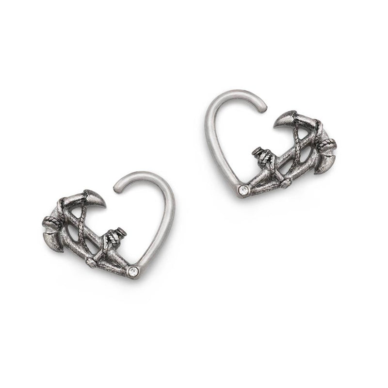 16g Anchor Bendable Heart Ear Jewelry — Price Per 2