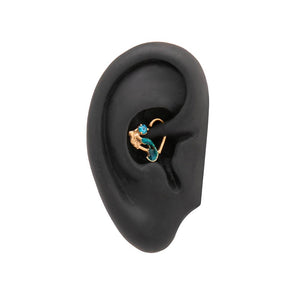 16g Siren’s Jewel PVD Gold Bendable Heart Ear Jewelry — Price Per 2