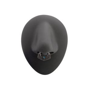 16g Egyptian Blue Jewel Wing Septum Clicker