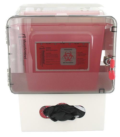 Bemis Sharps Trio - Sharps Cabinet, 5Qt. Sharps Container & Glove Box Holder