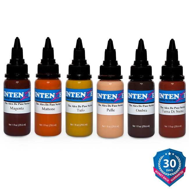 Alex De Pase Advanced Fleshtone 1oz Series — Intenze Tattoo Ink — 6 Bottles