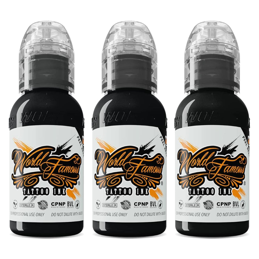 3 Bottle Greywash Set — World Famous Tattoo Ink — Pick Size