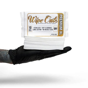 Wipe Outz Premium XL Dry White Tattoo Towels