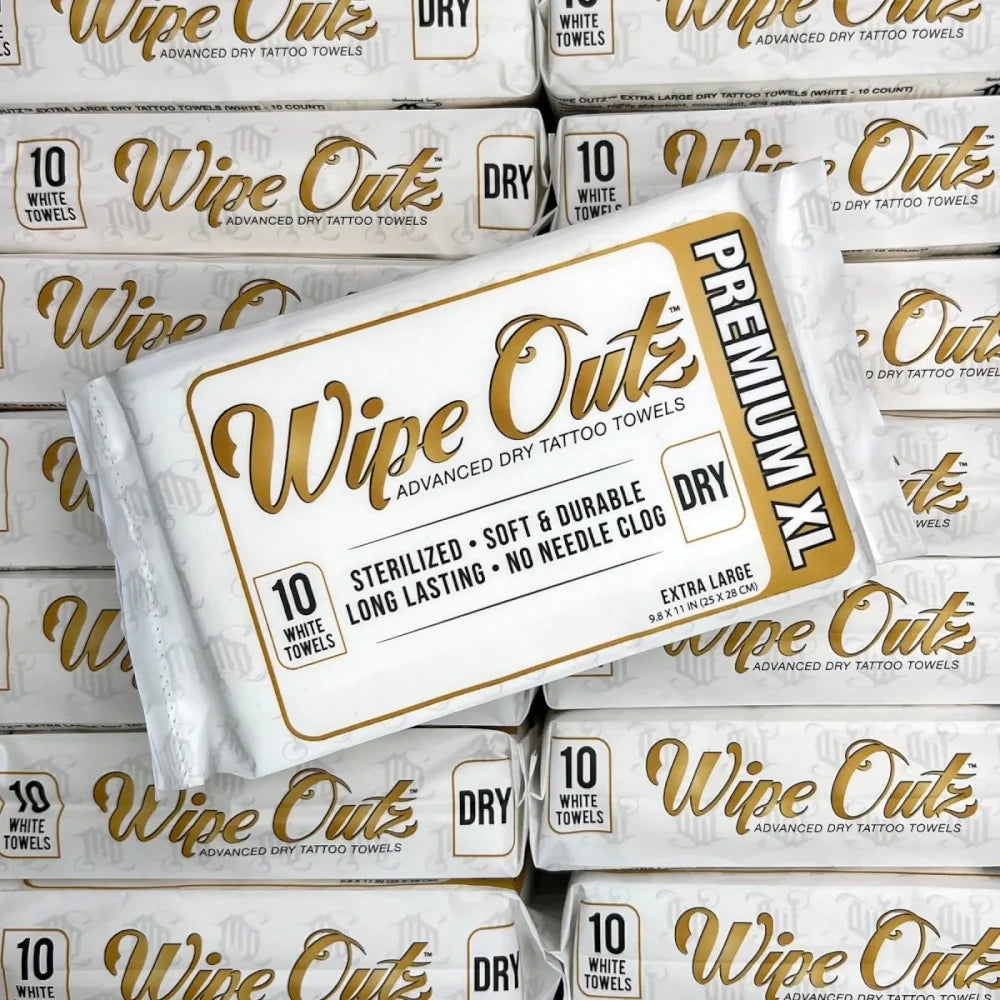Wipe Outz Premium XL Dry White Tattoo Towels