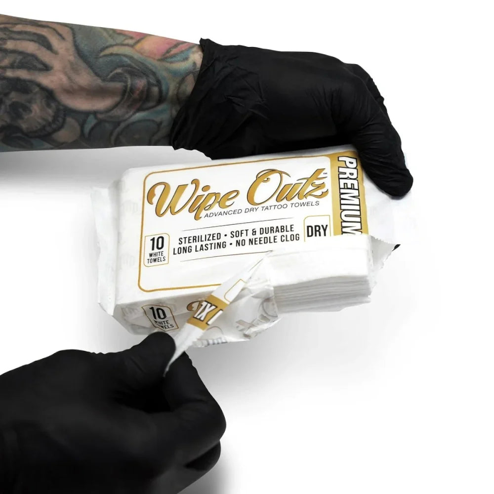 Wipe Outz Premium XL Dry White Tattoo Towels